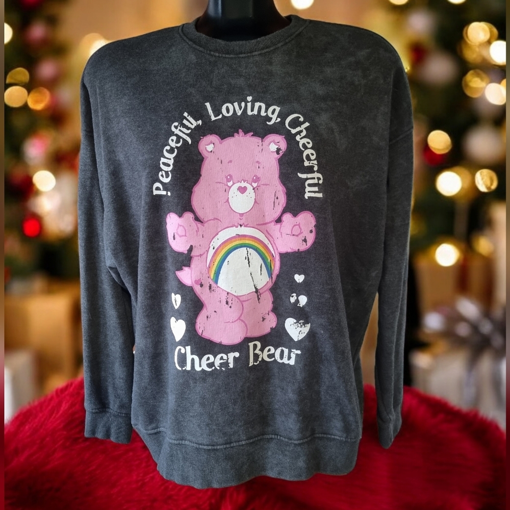 Care Bears "Peaceful, Loving, Cheerful Cheer Bear" Oversized Sweatshirt